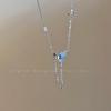 Elegant Butterfly Tassel Zircon Necklace - Women's Non-Fading Clavicle Chain Fashion Accessory