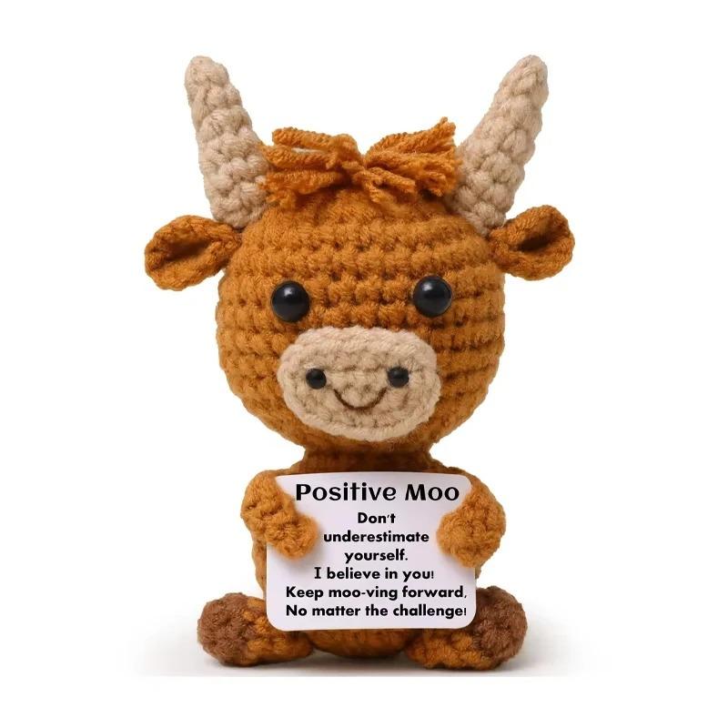

Cute Handmade Crochet Handmade Knitted Animals Fruit Plant Ornament Positive Energy Crochet for Students Christmas