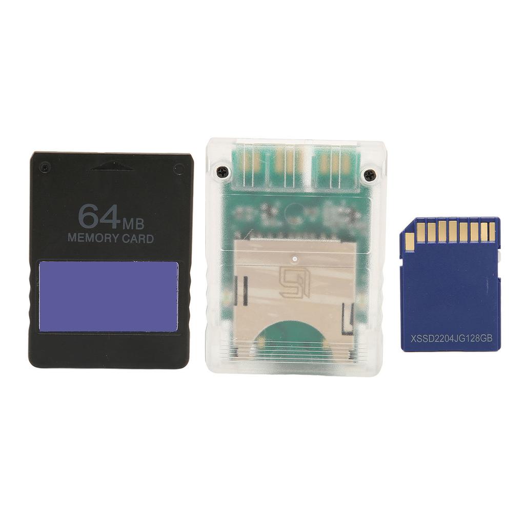 Game Card Adapter Universal for MX4SIO Reader with 128G Storage Card 64MB FMCBV1.966 Card for PS2