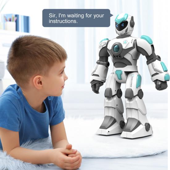 Electric Smart Robot Toy Gesture Sensing Programmable Remote Control Robot Model Toddlers Boys Girls Interactive Talking Singing Dancing Story Telling