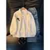 Men Women Retro Color Dot Polo Shirt Long Sleeve Knit Sweater Casual Oversized Crewneck Top Fall