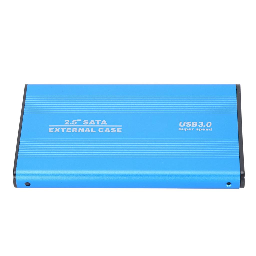 HDD Enclosure Plug Play 3TB USB3.0 SSD Hard Disk Box for LaptopsOS X External Data StorageBlue