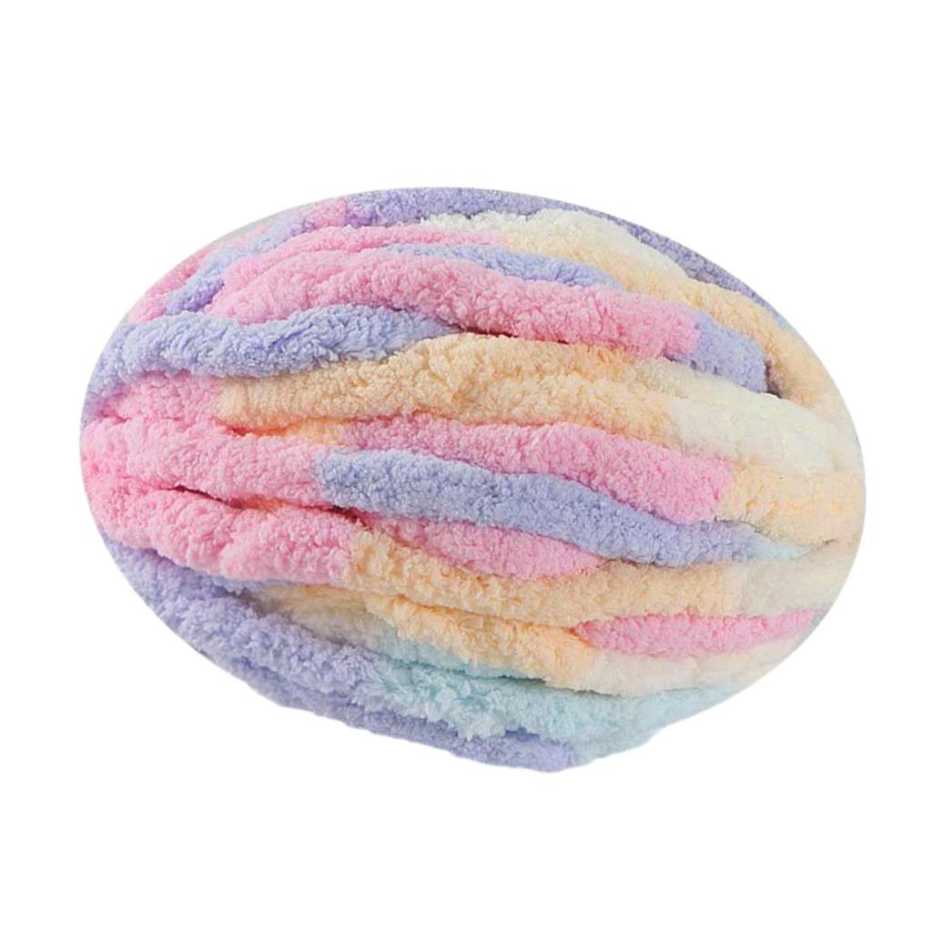 Thick Chunky Yarn Bulky Yarn Comfortable Knit Yarn Polyester Yarn for Knitted Blanket Mat Weaving Scarf DIY Craft Cushion