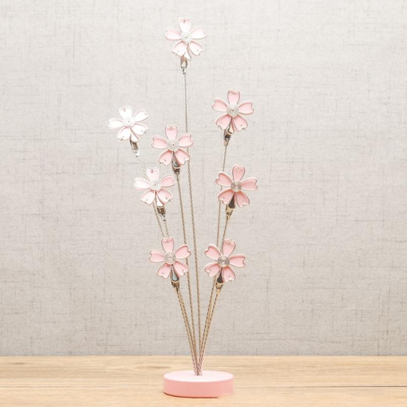 Photo Tree Holder Flower Shape Metal Card Clip Holder Desk Photo Display Stand Note Memos Organiser For Wedding Birthday