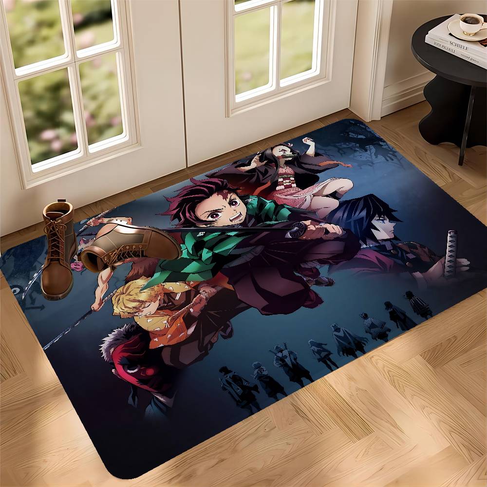 Anime Demon Slayer Floor Mat Retro Multiple Choice Living Room Kitchen Rug Non-Slip Modern Home Decor