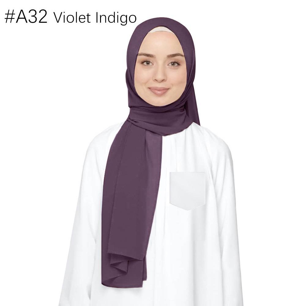 Ethnische Perlen Chiffon Bubble Kopftuch - Malaysia Schalkollektion