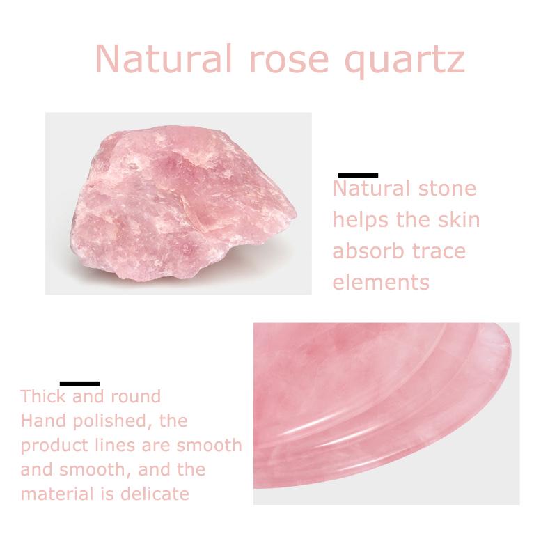 Rose Quartz Gouache Scraper For Face Natural Jade Stone Pink Quartz Gua Sha Scraping Board Acupuncture Health Massage Face Lift
