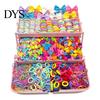 Comfortable Hair Ties for Thick Colorful Elastic Bands Clips Mini Claw Rubber Multiuse Accessories Kit with Box Girls Teens Children, Daily