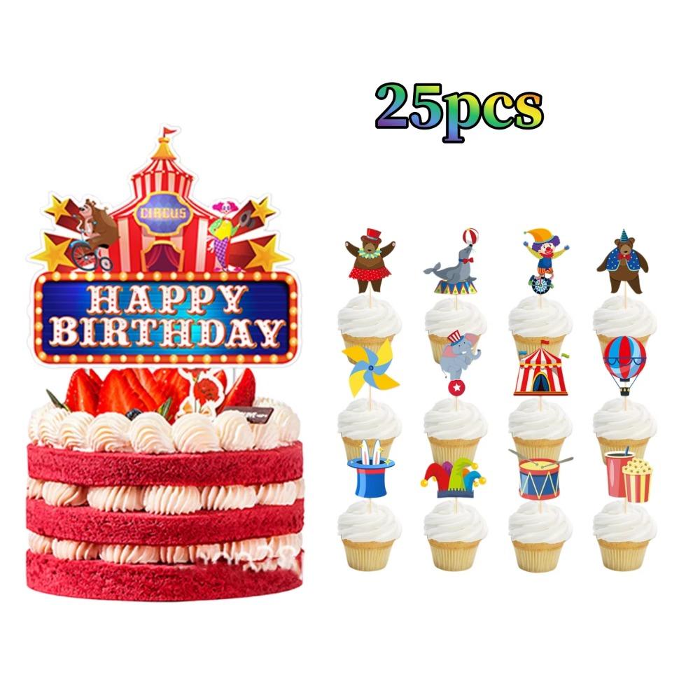 Digitaled Circus Birthday Party Decoration Amazing Tableware Tablecloth Plate Cup Napkin Gift Bags Circus Party Favors Supplies