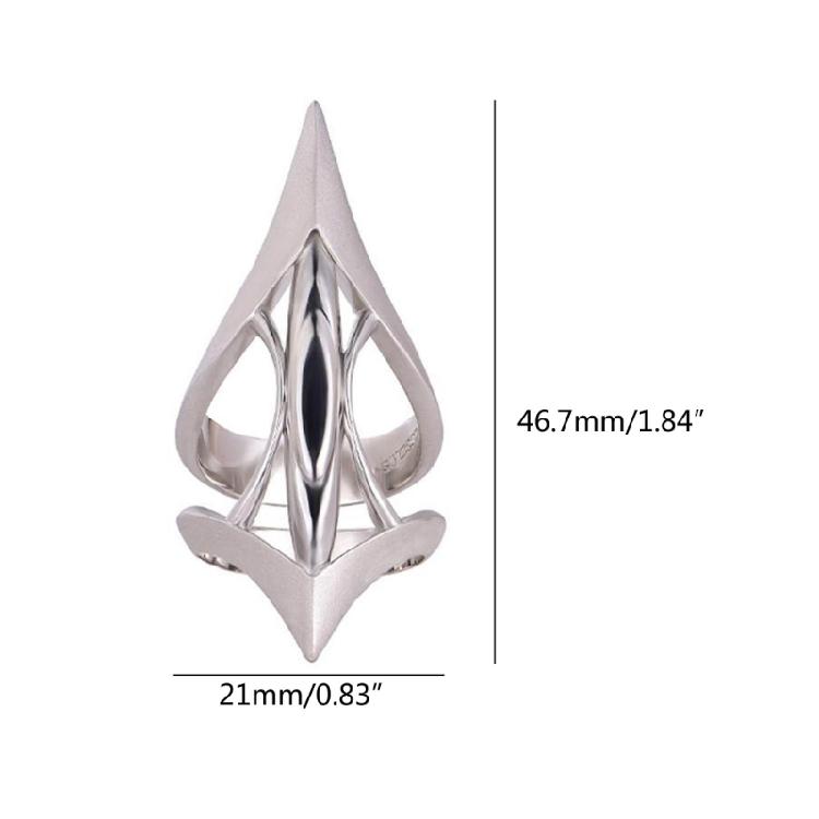 Silber Gold Stachelige Reißzähne Punk Ring Verstellbar Metall Offener Ring Hochwertiger Ring