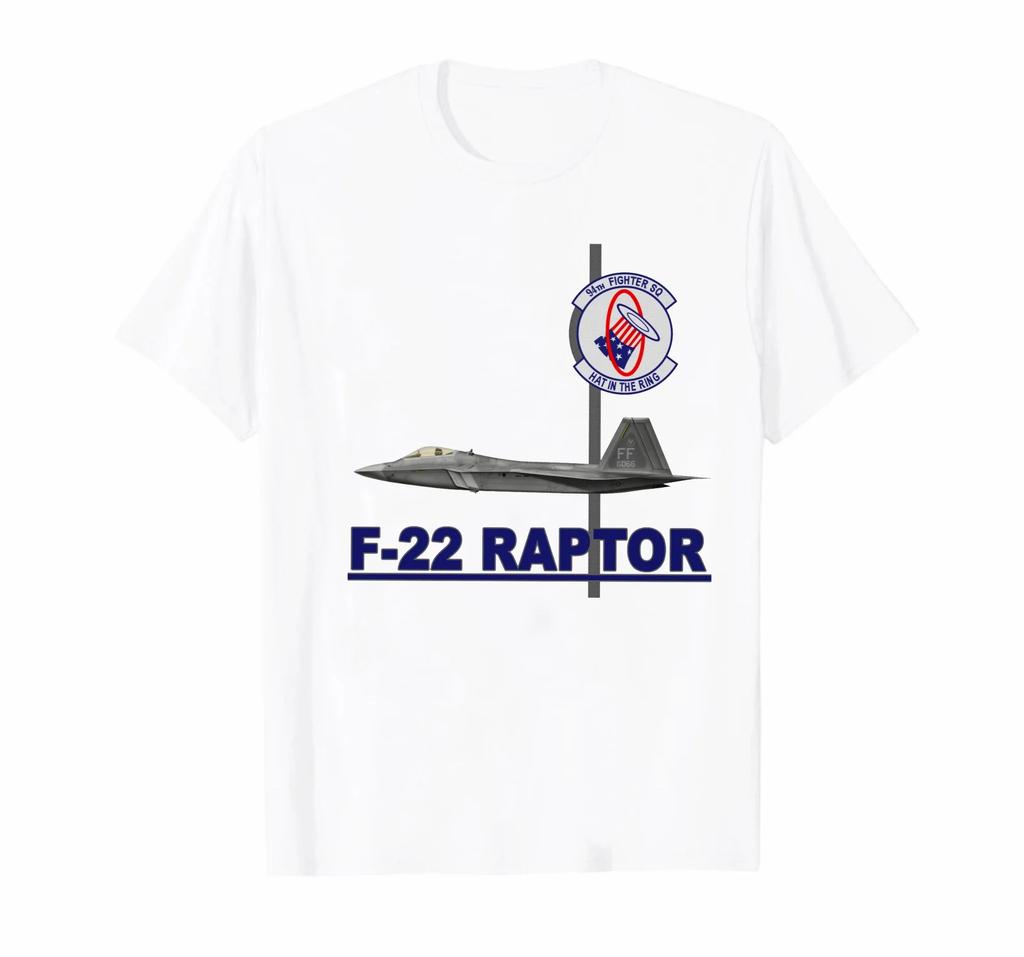 US Air Force 94th Fighter Squadron F22 Raptor TShirt Summer Cotton ONeck Short Sleeve Mens T Shirt New S3XL