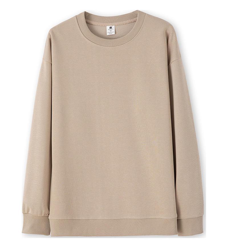 Europe and the United States new autumn and winter crew neck sweater women's top long sleeve white solid color loose girls spring and autumn models 