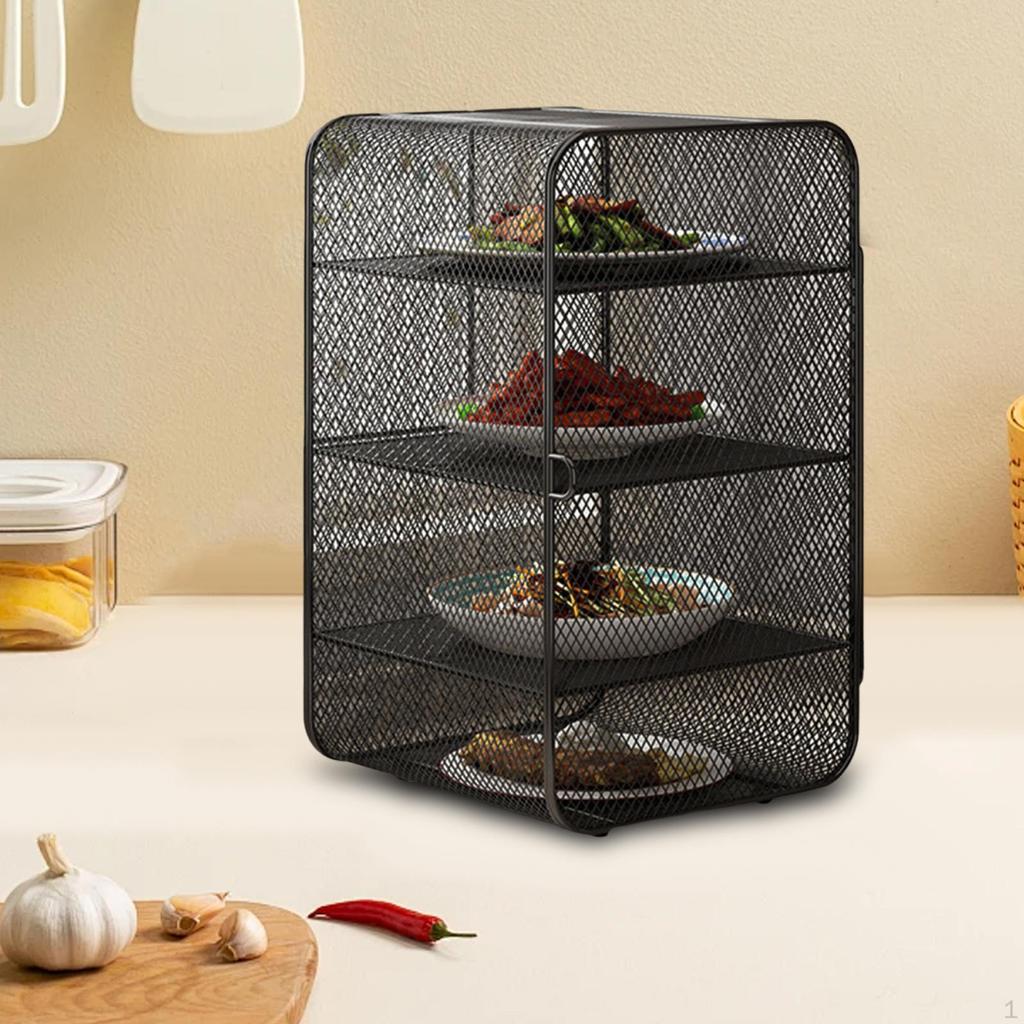 Kitchen Food Cover Storage Bin Stand Keeps Fly Out Protector Plate Serving Cabinet for