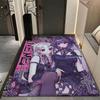 Twin Catgirls Black Lingerie Printed Rug Thick Nonslip Carpet For Gaming Room Study Living Room Home Party Decor Christmas Gift