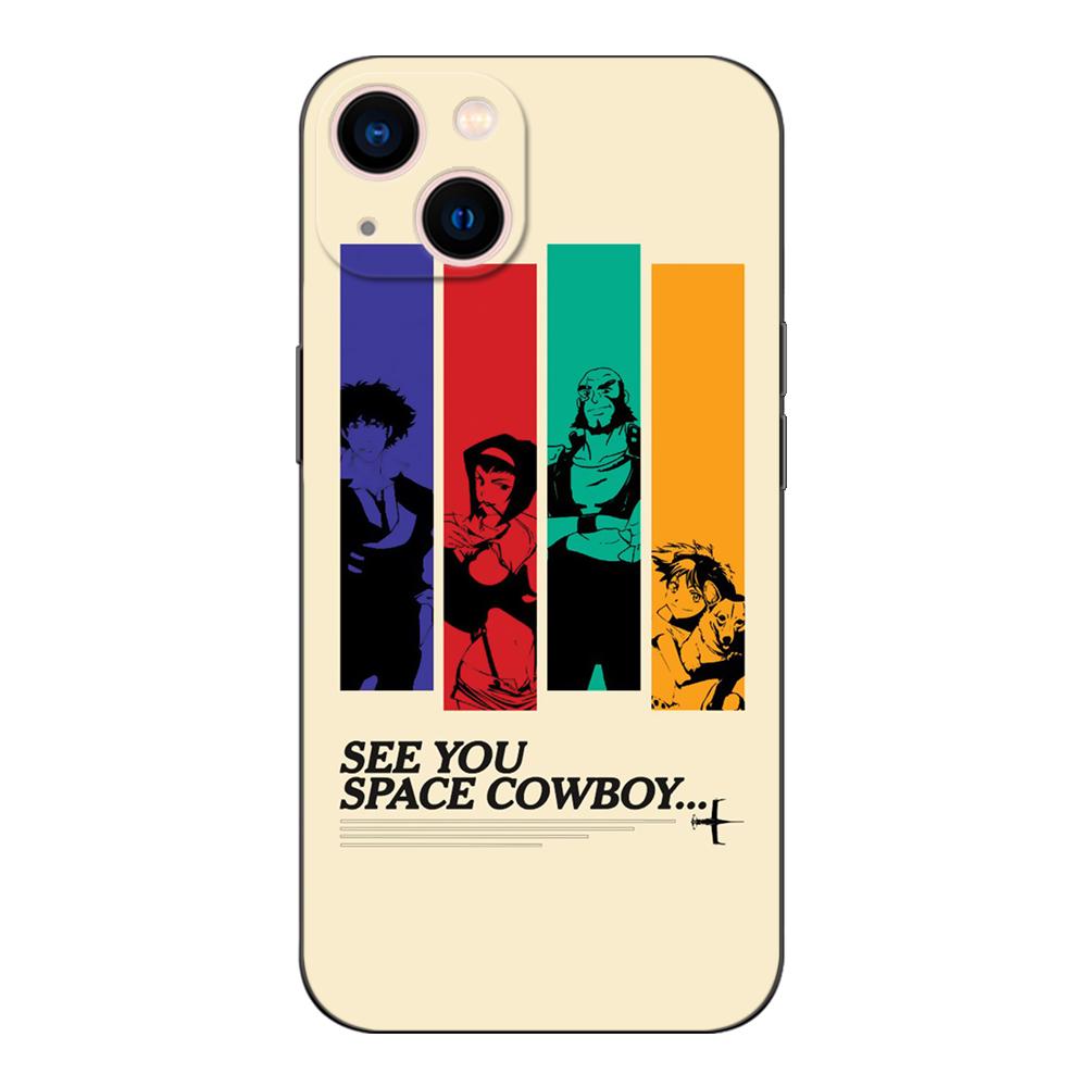 Černé TPU pouzdro pro Samsung Galaxy F23 M12 M22 M23 M32 4G M52 5G M30S M21 Space Cowboy Bebop