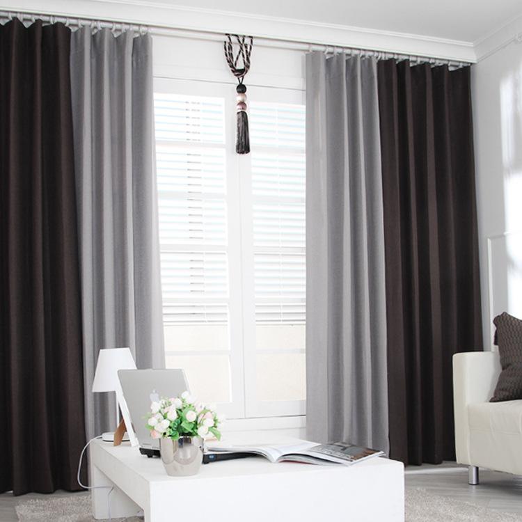 

Однотонный клетчатый коврик из пеньки Тканый пеньковый материал, Ткань для штор, Гостиничный проект Блэкаут Утолщенная теплоизоляционная штора На заказ 2.8 meters door width