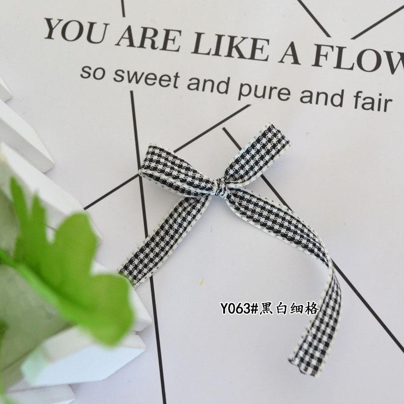 Plaid Ribbon Flower Cake Gift Wrapping Clothing Shoes Hair Accessories Ribbon Bow Diy