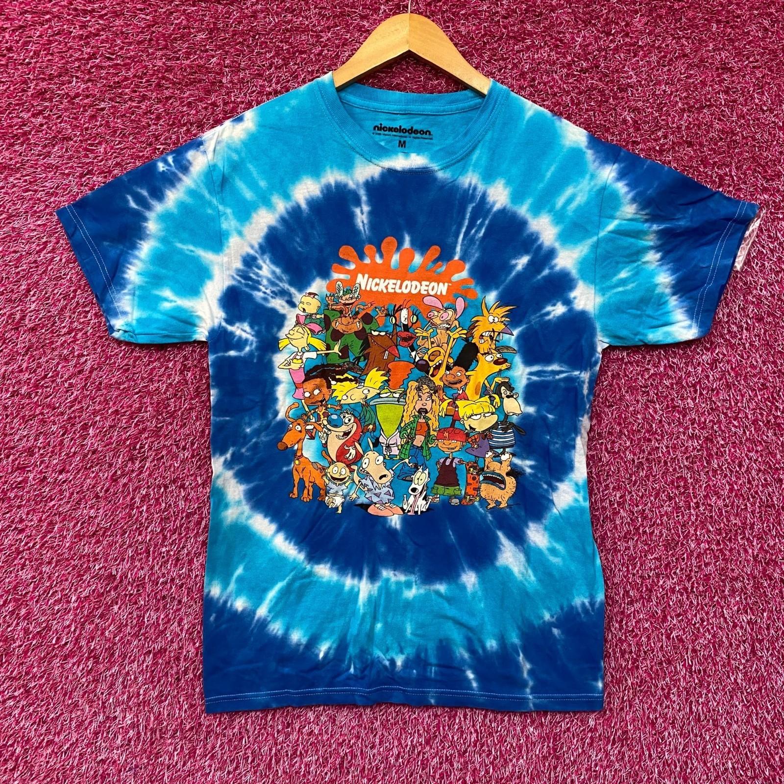 Nickelodeon 90 s Cartoon Characters Tie Dye T-Shirt 3XL