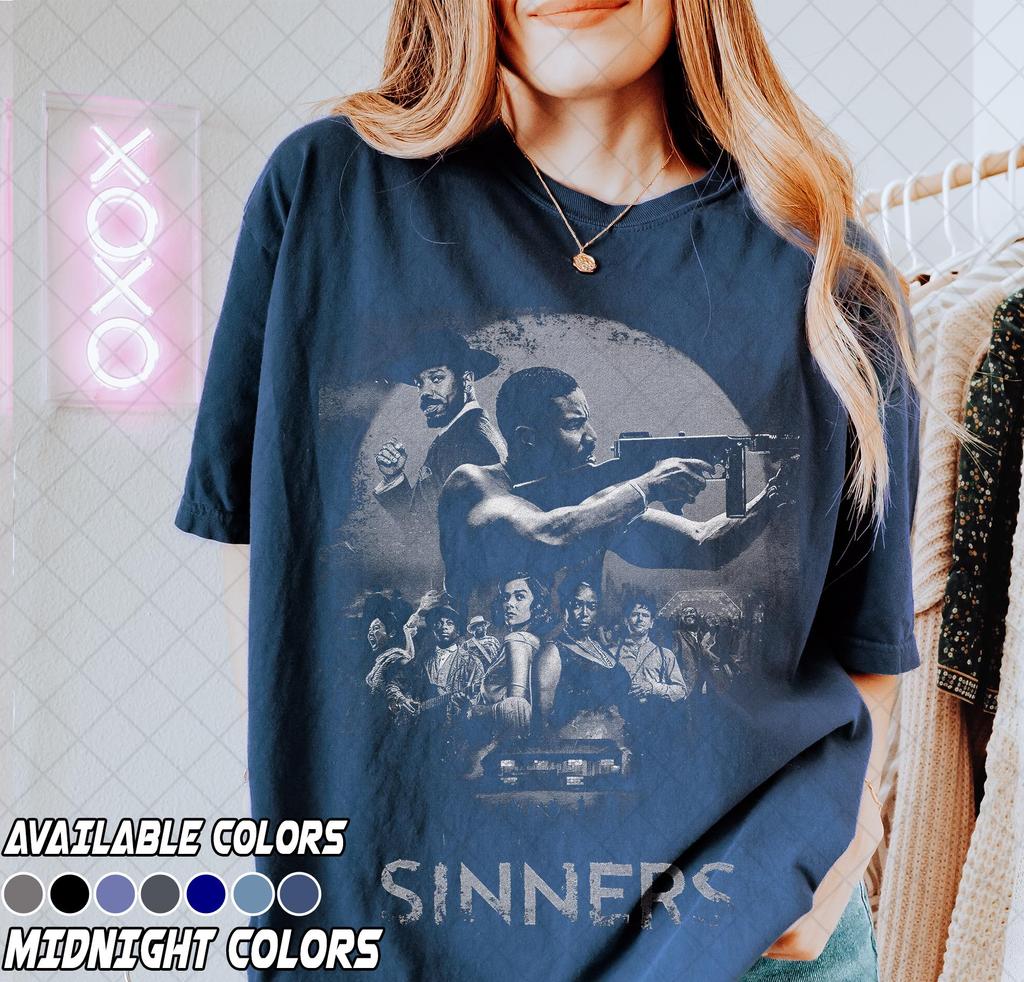 Sinners Film Vintage Horror T-Shirt Comic Stil Halloween Geschenk Für Frauen und Männer Unisex T-Shirt Shirts Für Frauen