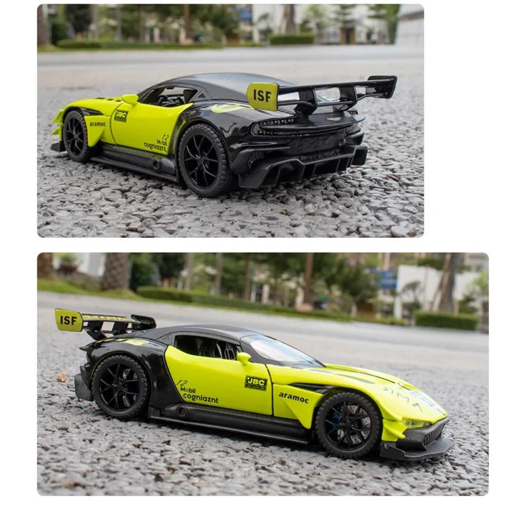 1/32 Scale Aston Martin VULCAN Simulation Car Model Metal Diecasts & Toy Vehicles Alloy Decoration Sound Light Metal Man Aston Boy Children Gift