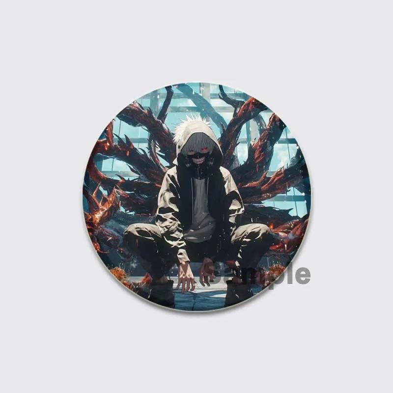32/44/58mm Fashion Accessorie Anime Tokyo Ghoul Pin Handmade Cartoon Kaneki Ken Brooche for Backpack Cothes Collection Badge Hat Decoration