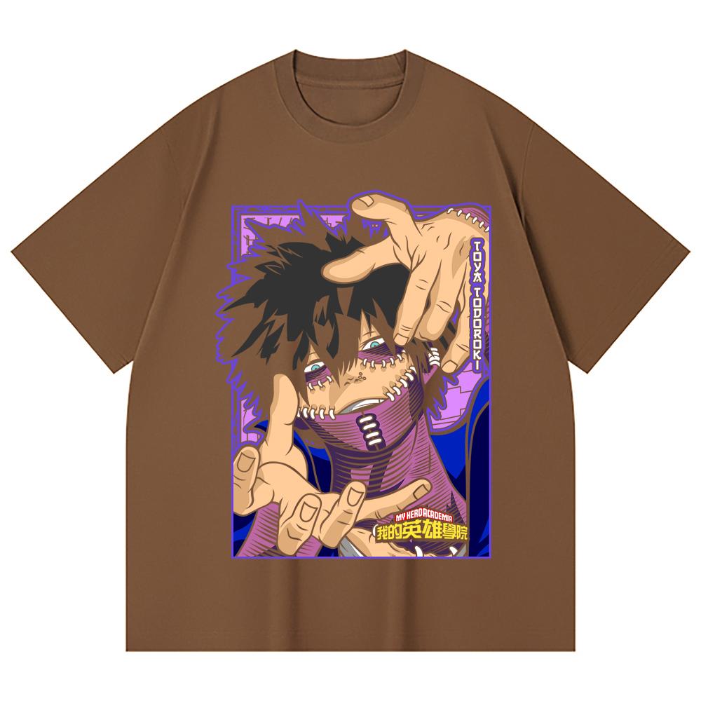 230 g/m² 100% Bawełna My Hero Academia V17 Nadruk Dabi Unisex Ciężka Bawełniana Koszulka