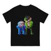 Chibi Characters Anime Blue Suit Green Jacket T-shirt
