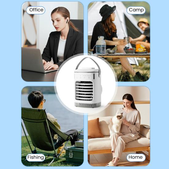 Portable Air Conditioner Easy Control Panel Large Water Tank Natural Wind Mode Colorful Ambient Lights Air Cooler