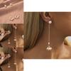 Elegant Geometric Pearl Earrings Classic Design Long Tassel Dangle Earrings For Women