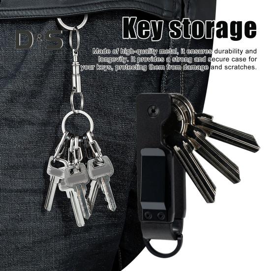 Key Storage Clip Compact Design Metal Construction Outdoor Portable Key Storage Organizer Compatible with Various Key Types