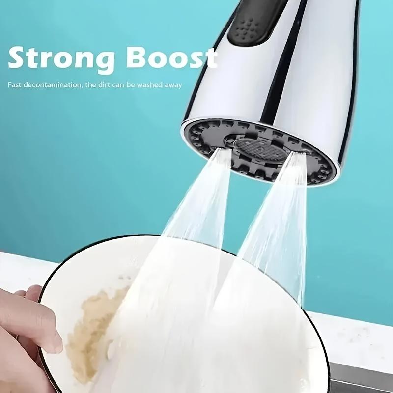 3-Speed Swivel Spray Kitchen & Bathroom Faucet Extension with Splash-Proof Pressure Nozzle, Connector for Sinks, Sprayer for Kitchen Bathroom Faucet