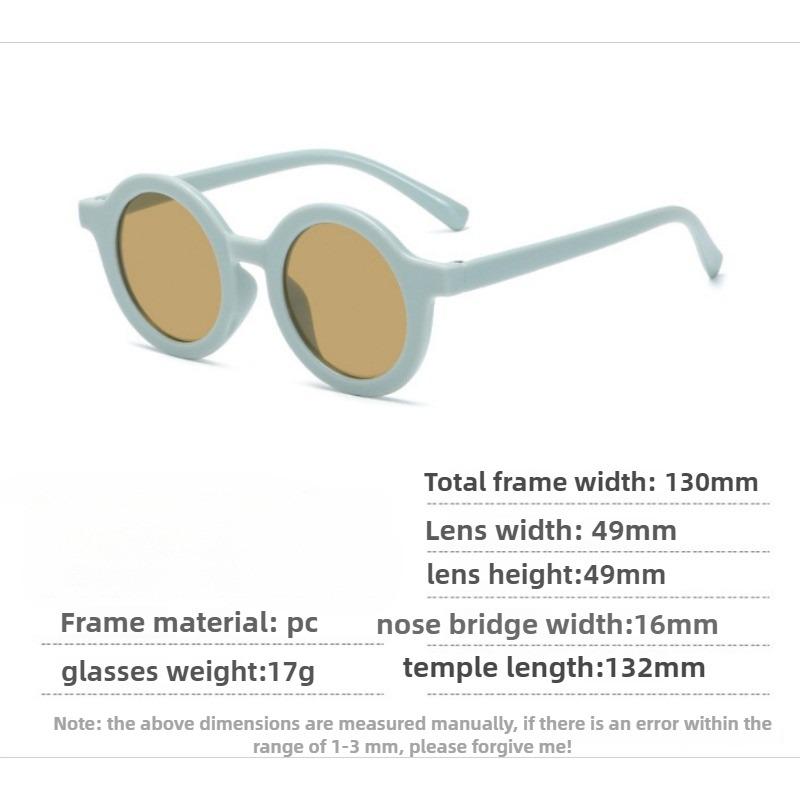 3 Stück Neuer Koreanischer Stil Runde Form Kinder Süße Sonnenbrillen Kinder Anti-UV-Brillen Bunte Sonnenbrille