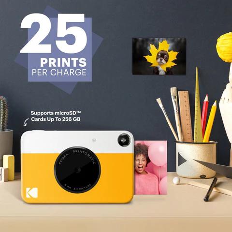 Kodak Printomatic Instant Print Camera, 2X3'', Yellow