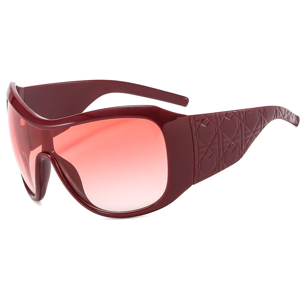 New Y2K Oversized Sunglasses Women Men Vintage Square Shield Gradient One Piece Glasses Sexy Driving Shades