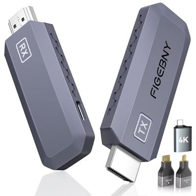 Set Transmisor/Receptor HDMI Inalámbrico FIGEBNY, Latencia Ultra Baja de 0.1 Segundos, Certificado por los Estándares Técnicos Japoneses Estándares Estándares, 30m Estable T