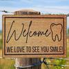 Vintage Metal Welcome Sign 1PC Flat Dental Tin Art Wall Decor with Inspirational Quote