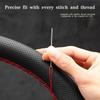 Car Steering Wheel Cover Microfiber Leather For Honda Fit Jazz City 2014 2015 HRV HR-V 2016 Vezel Car Interior Car Styling