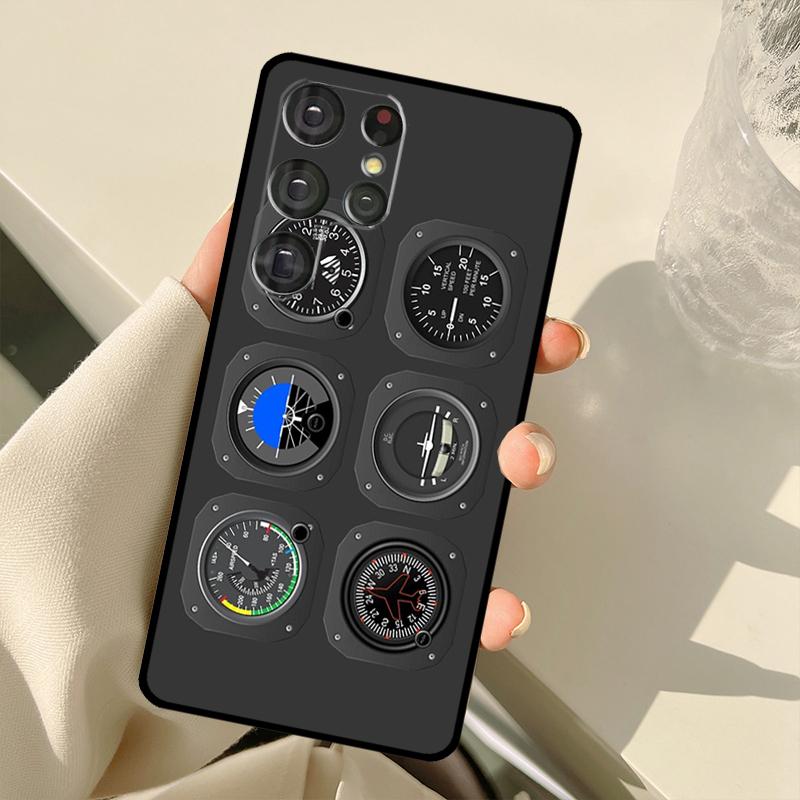 Aviation Aeroplane Pilot Cockpit Case For Samsung Galaxy S25 S24 S23 S22 S21 S20 Ultra S9 S10 Plus S21 FE S25 FE Back Cover