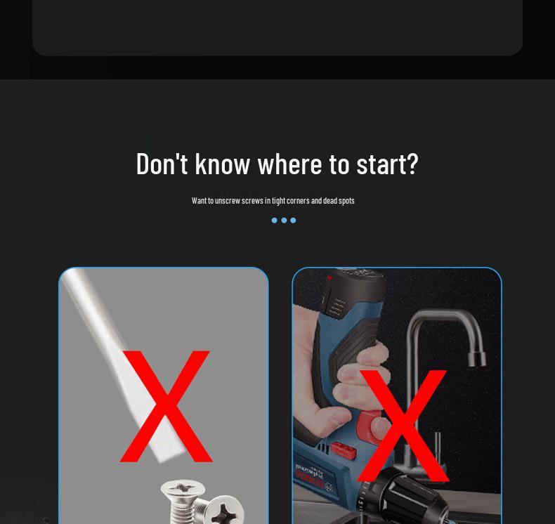 Elektrischer Winkelbohradapter mit Dreibackenfutter für enge Räume