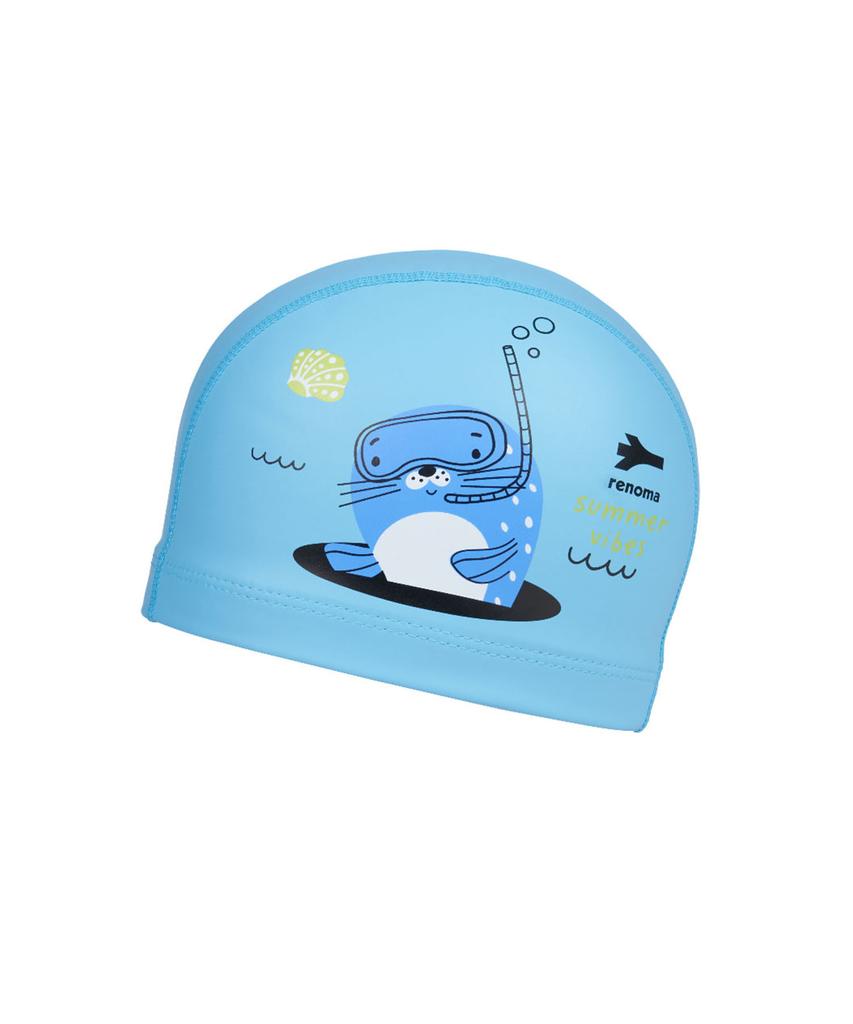 Lenomasuyeongbog Kids' Sea Otter Pu Swim Cap Sky Blue Ro-Rc2E054-Sb