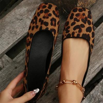 Frühling/Herbst Sexy Elegant Modisch Bequem und Lässig Gehen Vielseitig Verschleißfest Flach Leopardenmuster Schuhe