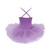Dívčí flitrované tutu baletní taneční trikot šaty bez rukávů třpytivé oblečení na trénink a vystoupení