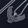 Punk Animal Fly Eagle Pendant Necklace For Men Hip Hop Rock Chain Necklace Party Jewelry