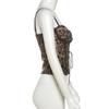 Dámský Korzetový Top s Leopardím Vzorem a Šněrováním, Krátký Kosticemi Vyztužený Bustier s Výřezem na Párty & Streetwear