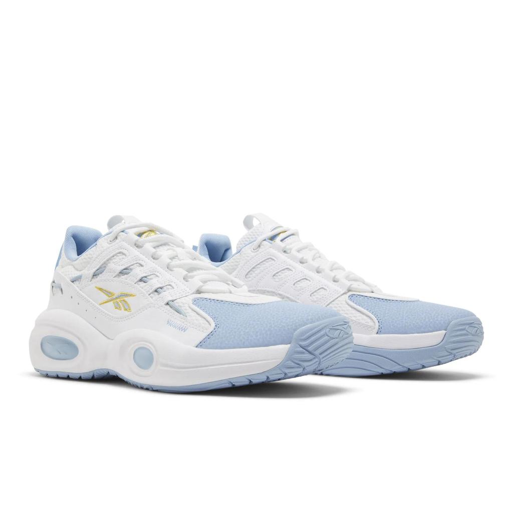 Reebok Solution Mid 'Nuggets' (Unisex) Footwear White / Fluid Blue / Toxic Yellow Vintage Basketball Shoes GX8930