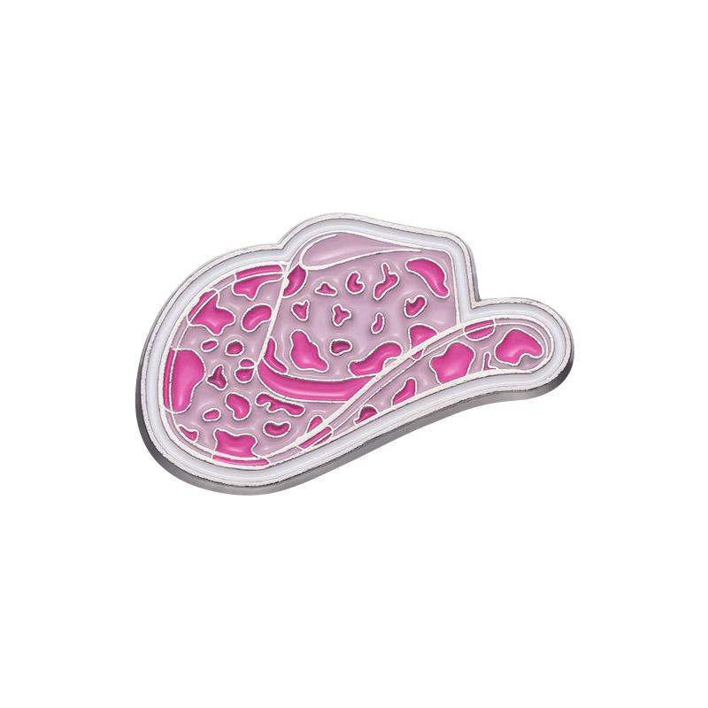 

Cherry Dazzling Pink Diamond Brooch Featuring Creative Cartoon Heart And Tiger Shape Head XZ9730