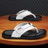 2025 summer set of toe flip-flops fashionable and versatile large size outdoor beach shoes breathable and quick-drying casual men's shoes non-slip