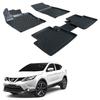Tapis de sol 3D - SCOUTT - Nissan Qashqai J11 - Caoutchouc Premium - Sur mesure - Noir
