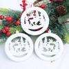 3PCS/Pack Christmas Tree Colorful Round Gift Multi-element Christmas Flocking Atmosphere Ornament Decoration Pendant Party
