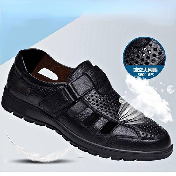 Módní letní pánské sandály Módní ležérní obuv Pánská Vydlabané Sandály Prodyšné Plážové boty Měkká podrážka Venkovní Lehká obuv